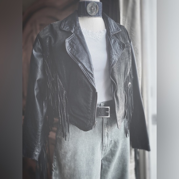 Leather jacket VINTAGE FRINGE JACKET - Picture 5 of 10